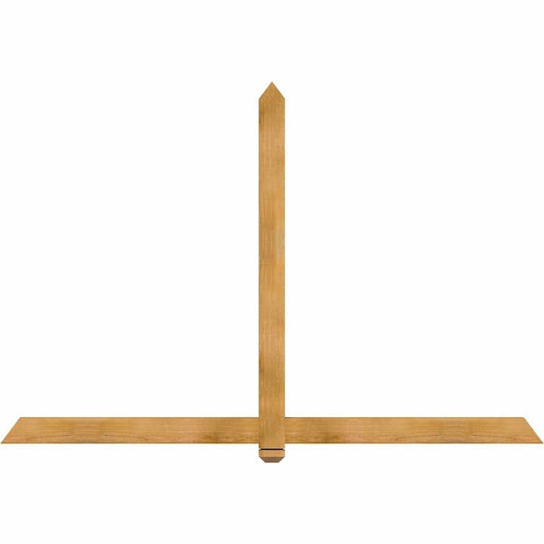 Ekena Millwork Eugene Rough Sawn Timber Gable Bracket, Western Red Cedar, 84"W x 56"H x 2"D x 4"F, 16/12 Pitch GBW084X56X0204EUG00RWR - main